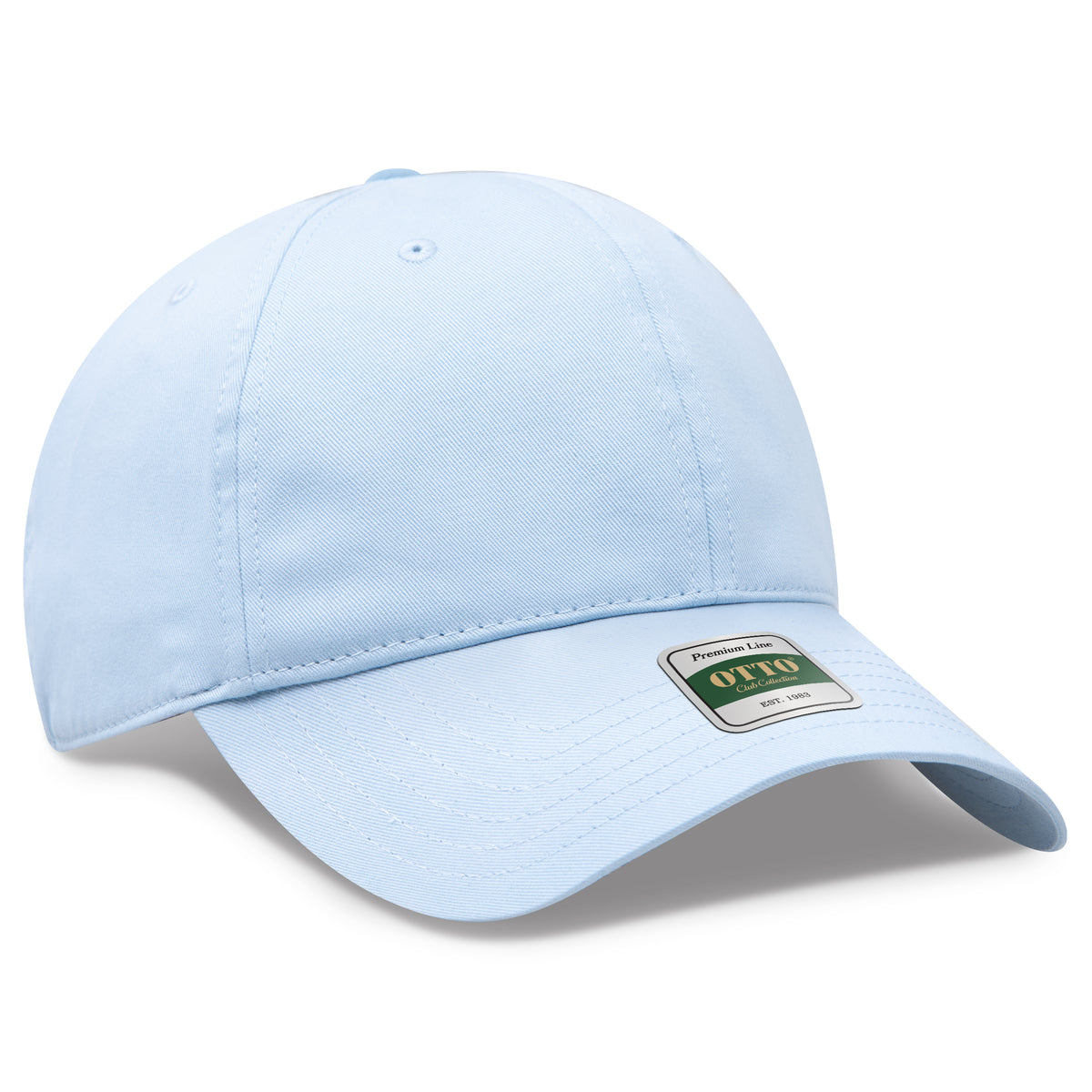Otto Cap 124 Comfy Fit Club Collection 6 Panel Low Profile Dad Cap - Powder Blue