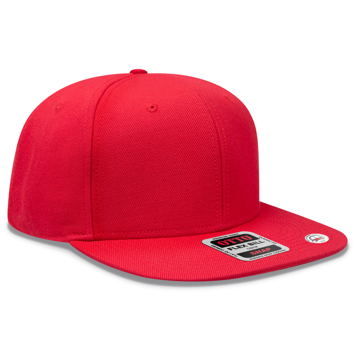 Otto Cap 125 Otto Snap 6 Panel Pro Style Snapback Hat - Red