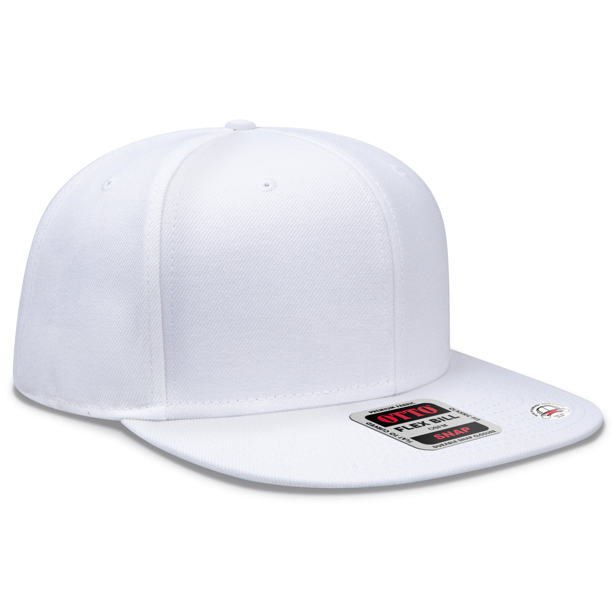 Otto Cap 125 Otto Snap 6 Panel Pro Style Snapback Hat - White