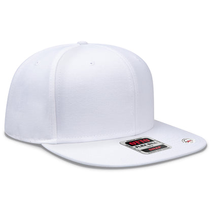 Otto Cap 125 Otto Snap 6 Panel Pro Style Snapback Hat - White