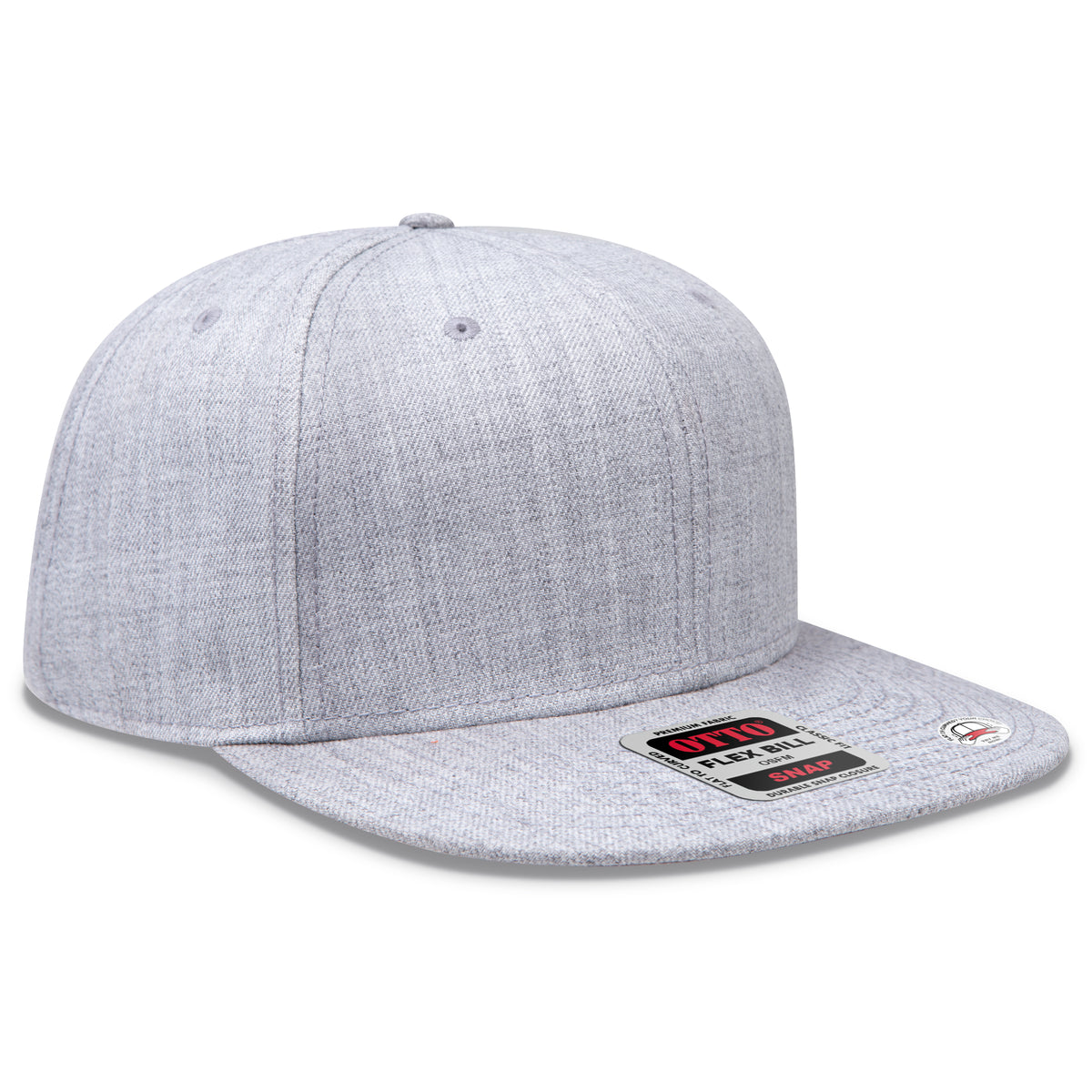 Otto Cap 125 Otto Snap 6 Panel Pro Style Snapback Hat - Heather Gray