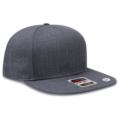 Otto Cap 125 Otto Snap 6 Panel Pro Style Snapback Hat - Heather Black