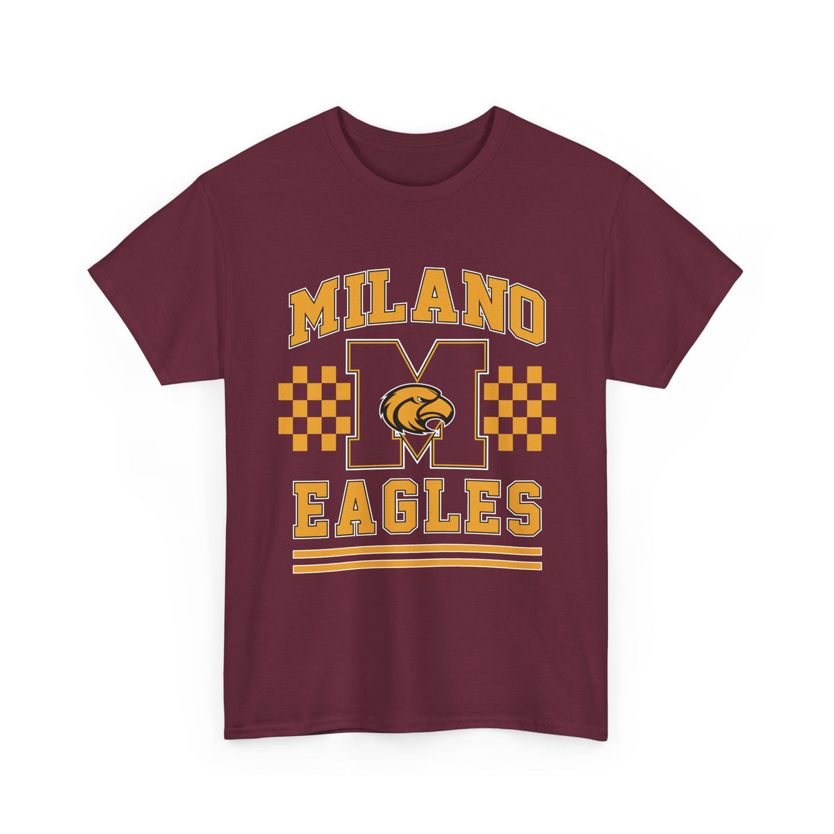 Milano Eagles T-Shirt — Vintage School Spirit Tee - Maroon