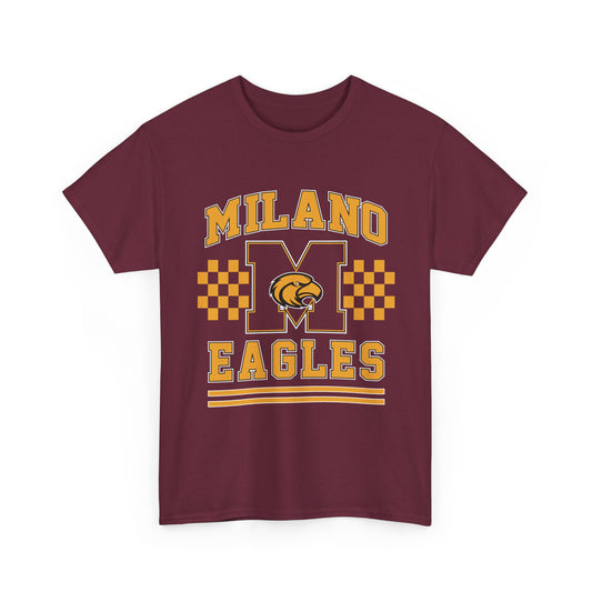 Milano Eagles T-Shirt — Vintage School Spirit Tee - Maroon