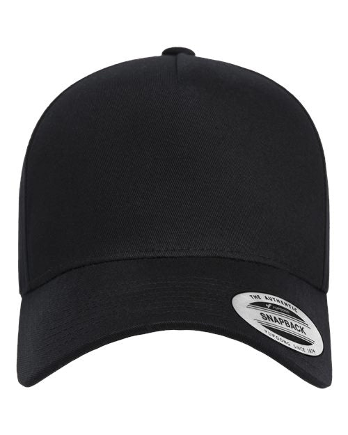 YP Classics Retro Cotton Blend Snapback Cap - Black