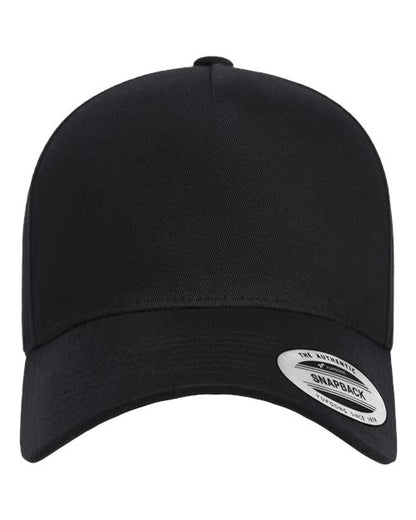 YP Classics Retro Cotton Blend Snapback Cap - Black