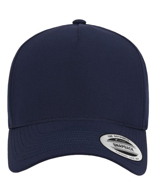 YP Classics Five-Panel Snapback with Perforated Cap - Navy