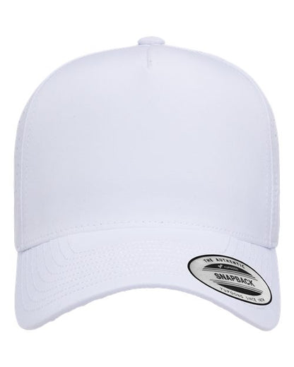 YP Classics Five-Panel Snapback with Perforated Cap - White