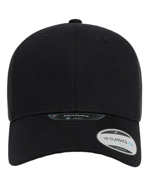 YP Classics NU Retro Trucker Cap - Black