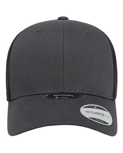 YP Classics NU Retro Trucker Cap - Charcoal/ Black