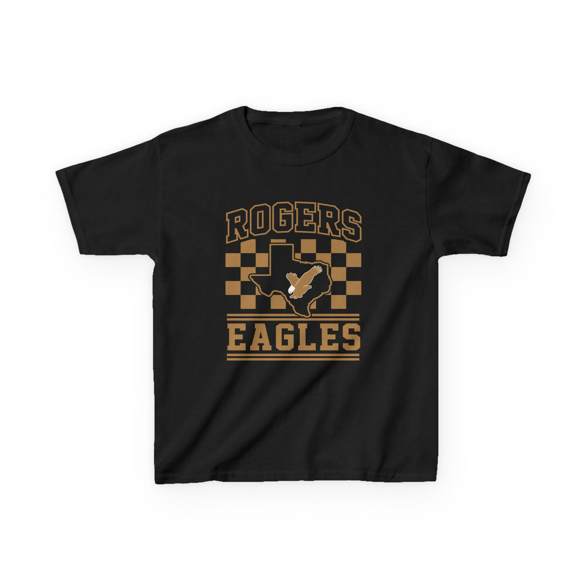 Rogers Eagles Youth T‑Shirt — School Spirit Eagle Logo Tee - Black