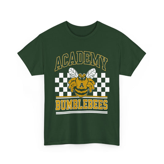 Academy Bumblebees Tee — Vintage School Mascot Shirt - Forest Green