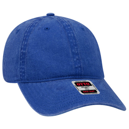 Otto Cap 18-202 6 Panel Low Profile Dad Hat - Royal