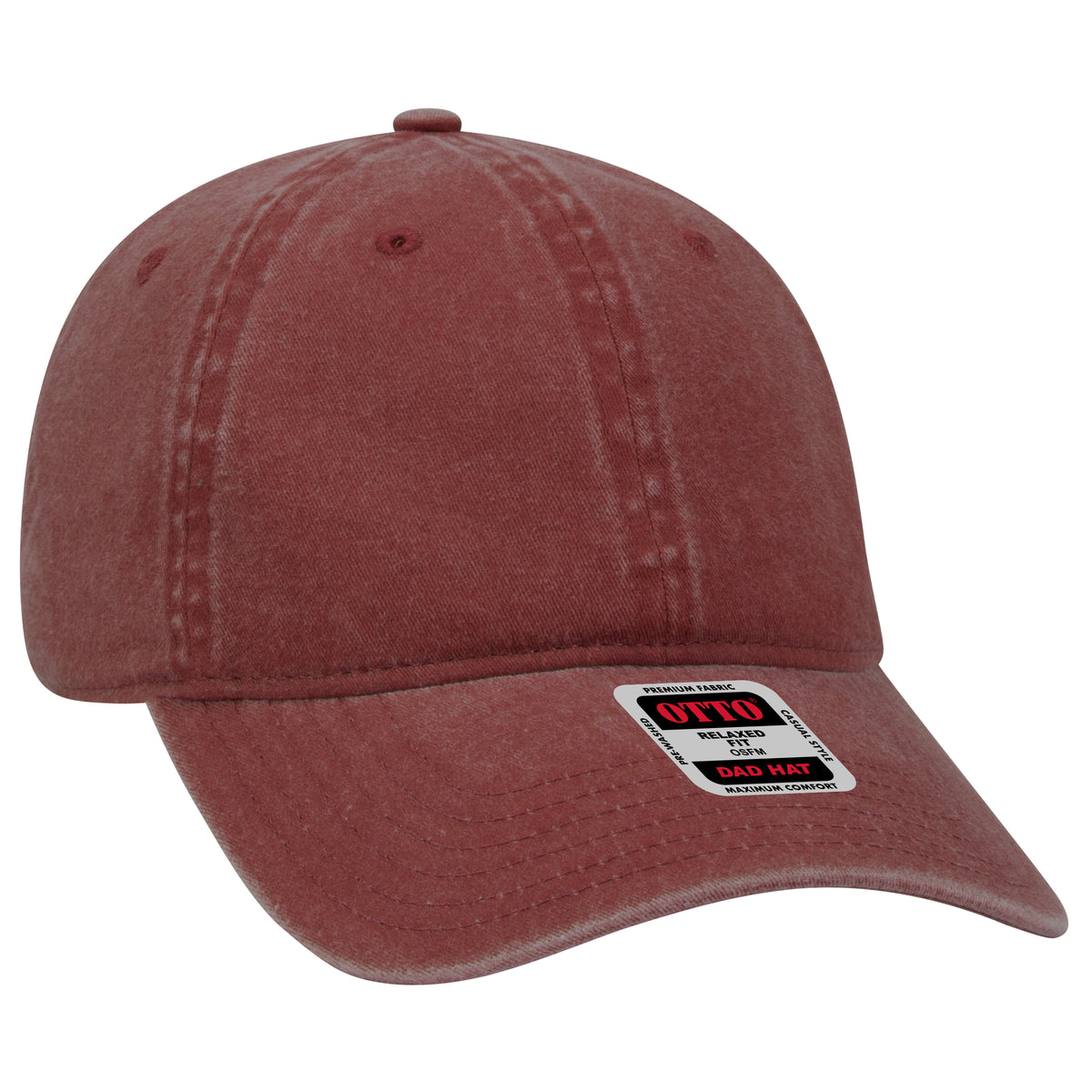 Otto Cap 18-202 6 Panel Low Profile Dad Hat - Maroon