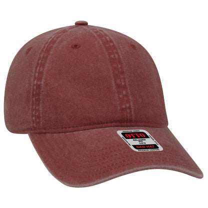 Otto Cap 18-202 6 Panel Low Profile Dad Hat - Maroon