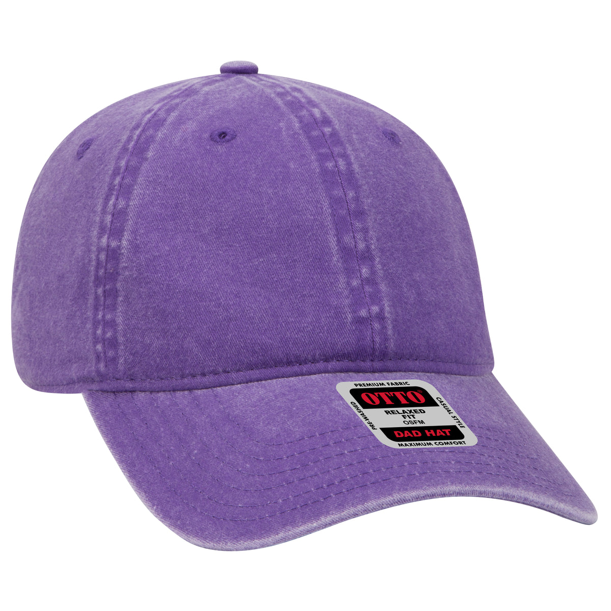 Otto Cap 18-202 6 Panel Low Profile Dad Hat - Purple