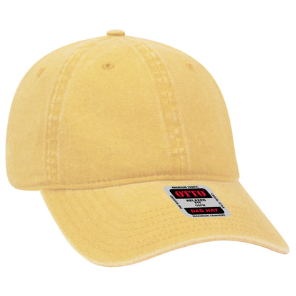 Otto Cap 18-202 6 Panel Low Profile Dad Hat - Yellow