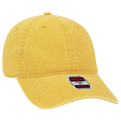 Otto Cap 18-202 6 Panel Low Profile Dad Hat - Bright Yellow