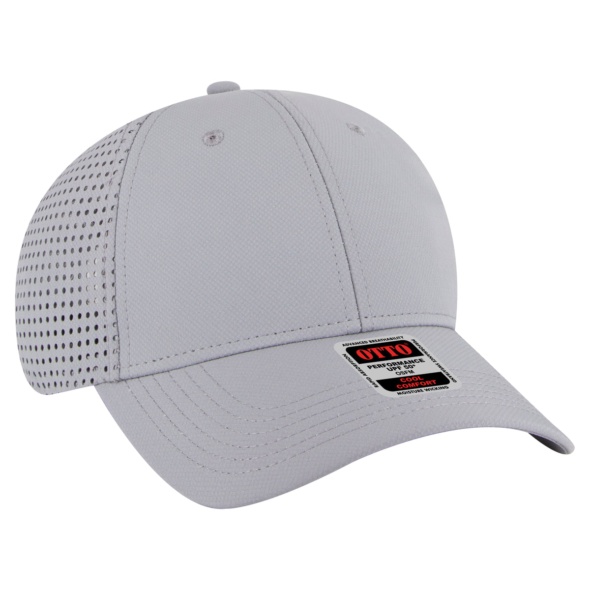 Otto Cap 19-1275 6 Panel Low Profile Baseball Cap - Gray