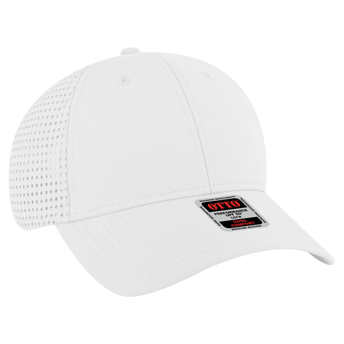 Otto Cap 19-1275 6 Panel Low Profile Baseball Cap - White