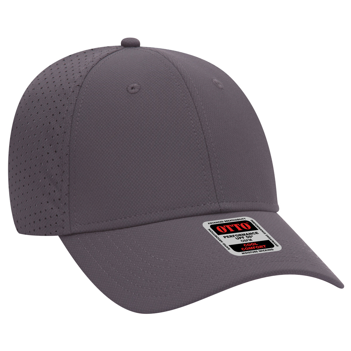 Otto Cap 19-1275 6 Panel Low Profile Baseball Cap - Charcoal Gray