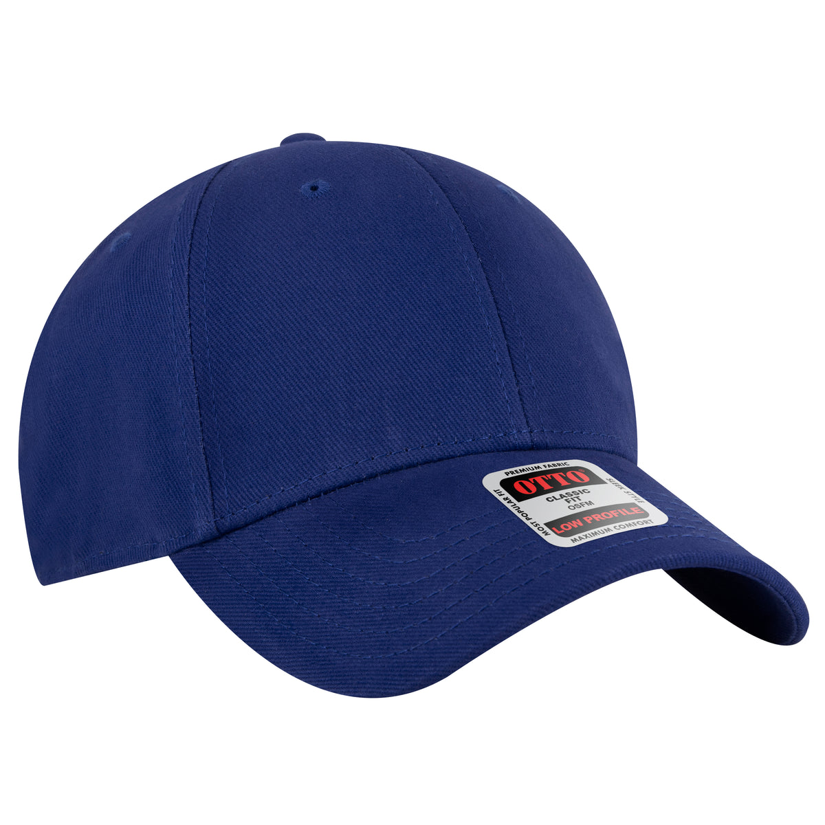 Otto Cap 19-251 6 Panel Low Profile Baseball Cap - Royal