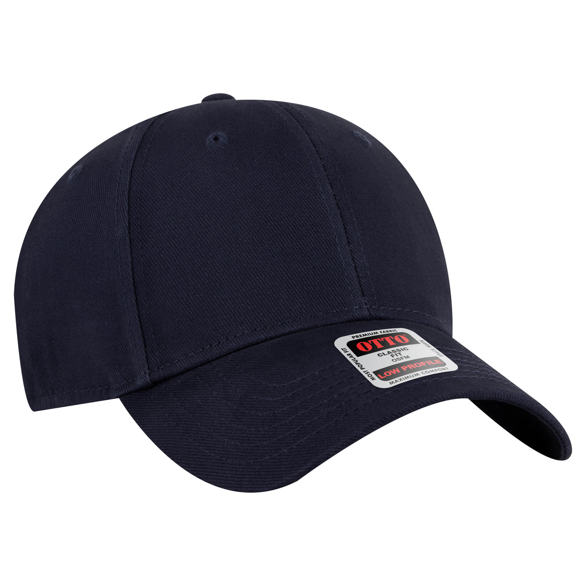 Otto Cap 19-251 6 Panel Low Profile Baseball Cap - Navy