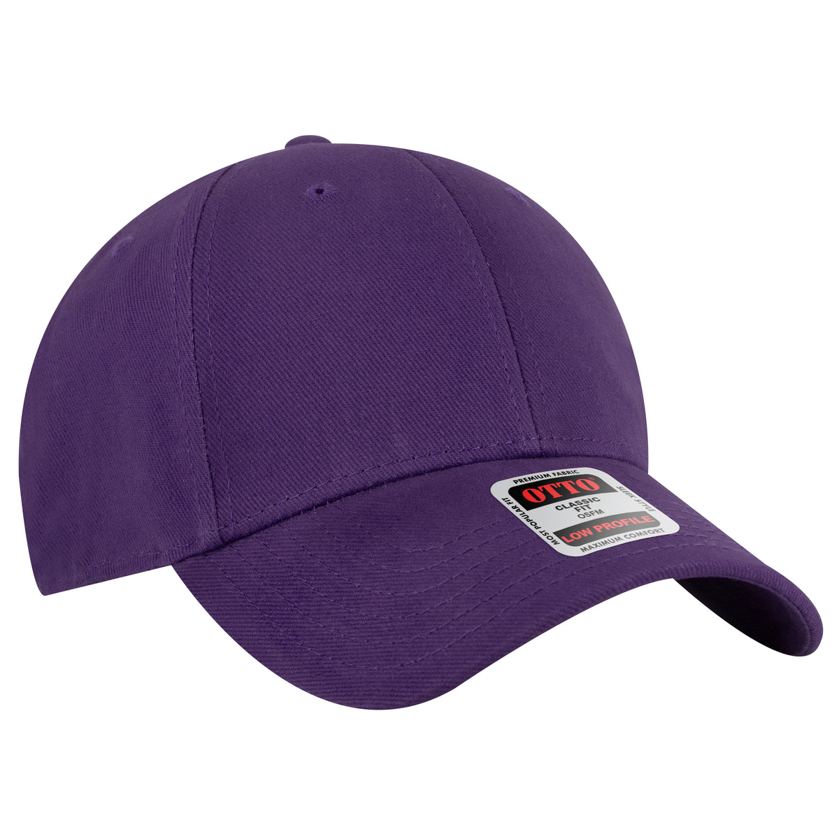 Otto Cap 19-251 6 Panel Low Profile Baseball Cap - Purple