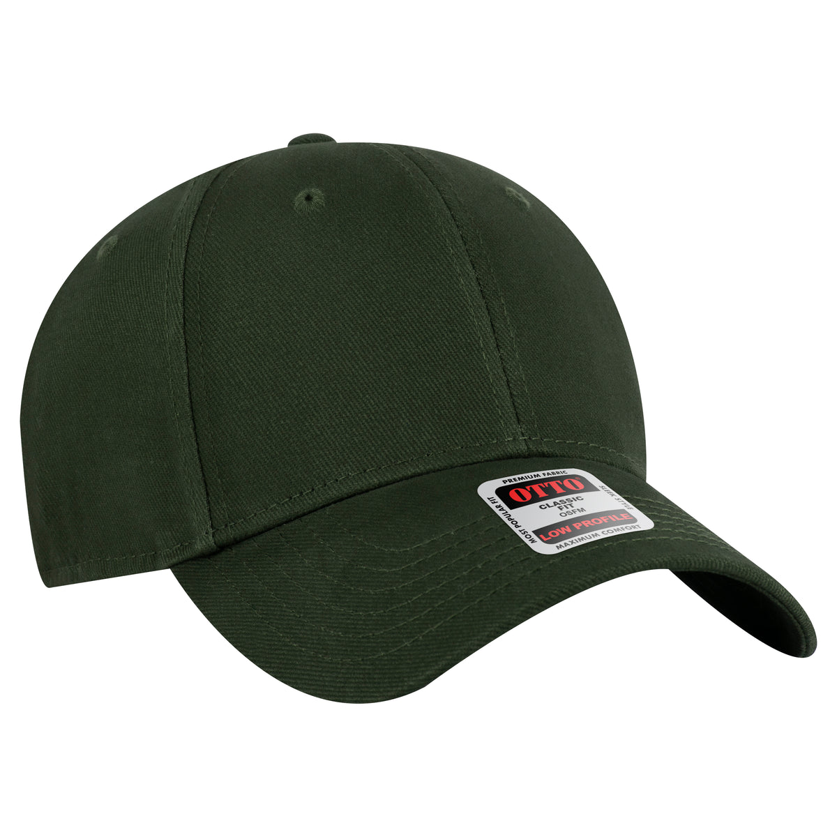 Otto Cap 19-251 6 Panel Low Profile Baseball Cap - Dark Green