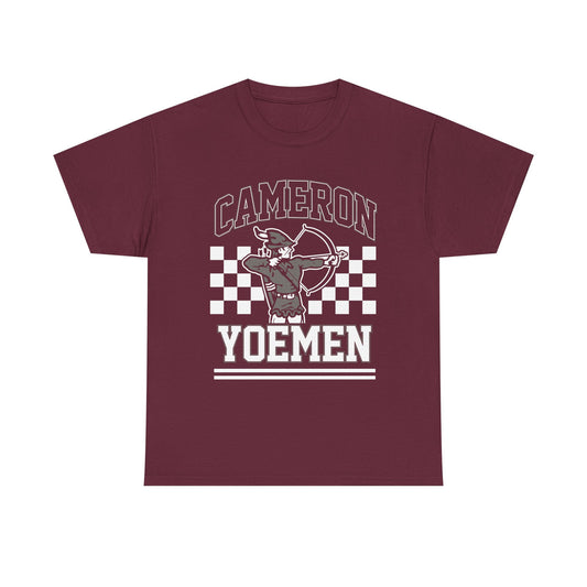 Adult Yoemen Team T‑Shirt — Cameron Yoemen Mascot Tee - Maroon