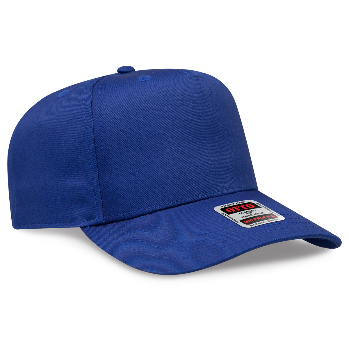 Otto Cap 31-069 5 Panel Mid Profile Baseball Cap - Royal
