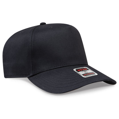 Otto Cap 31-069 5 Panel Mid Profile Baseball Cap - Black