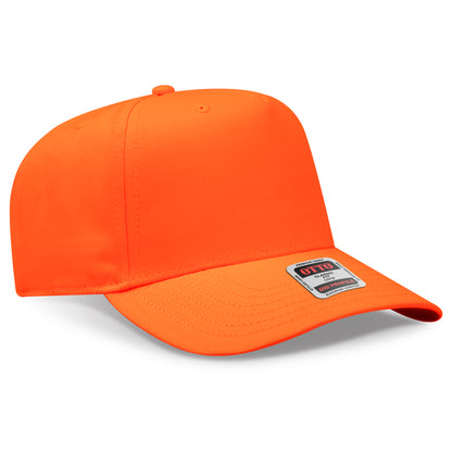 Otto Cap 31-069 5 Panel Mid Profile Baseball Cap - Neon Orange