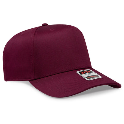Otto Cap 31-069 5 Panel Mid Profile Baseball Cap - Maroon