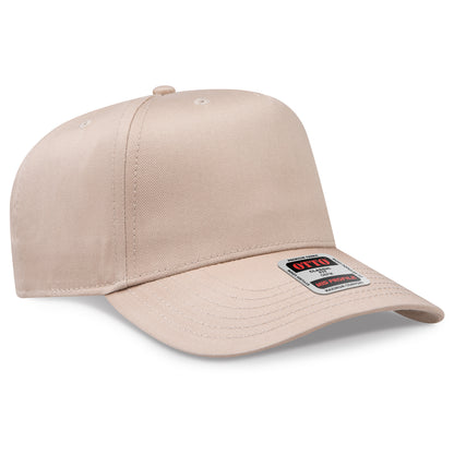 Otto Cap 31-069 5 Panel Mid Profile Baseball Cap - Khaki