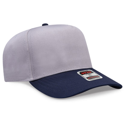 Otto Cap 31-069 5 Panel Mid Profile Baseball Cap - Navy/Gray