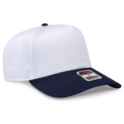 Otto Cap 31-069 5 Panel Mid Profile Baseball Cap - Navy/White