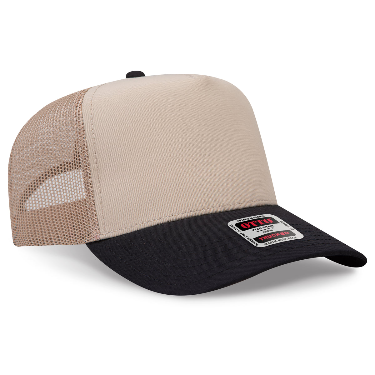 Otto Cap 32-285 5 Panel Mid Profile Mesh Back Trucker Hat
