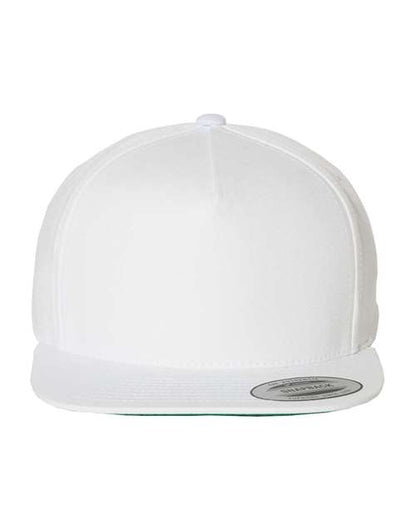 YP Classics Five-Panel Cotton Twill Snapback Cap - White