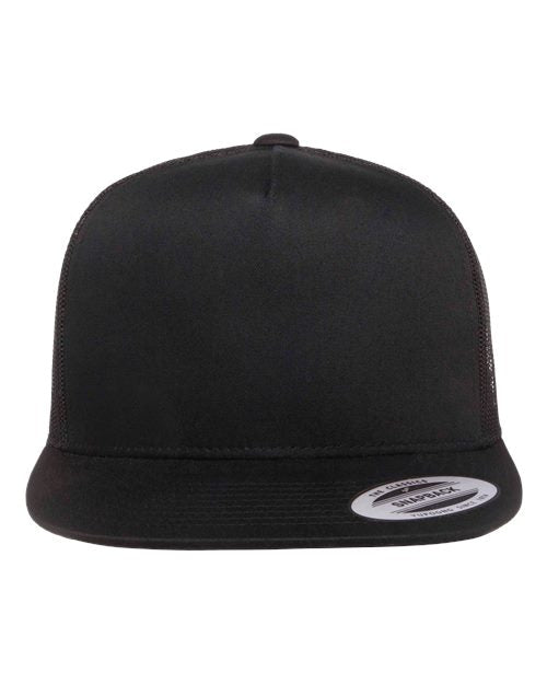 YP Classics Classic Five-Panel Trucker Cap - Black