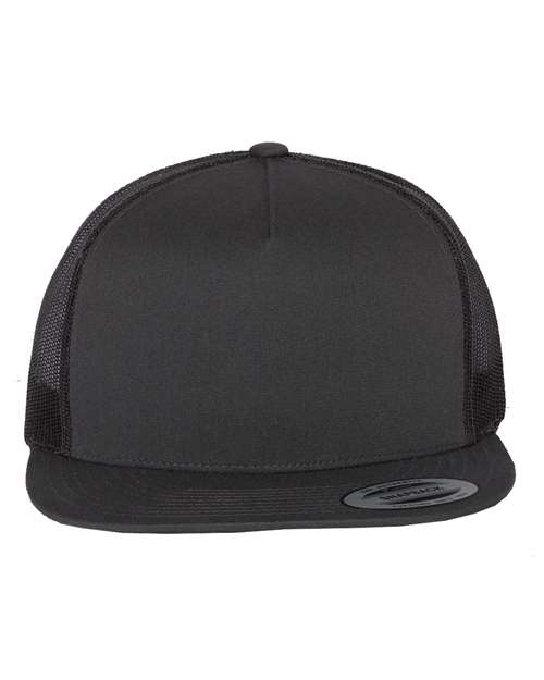YP Classics Classic Five-Panel Trucker Cap - Charcoal