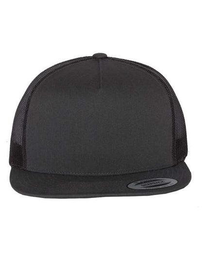 YP Classics Classic Five-Panel Trucker Cap - Charcoal