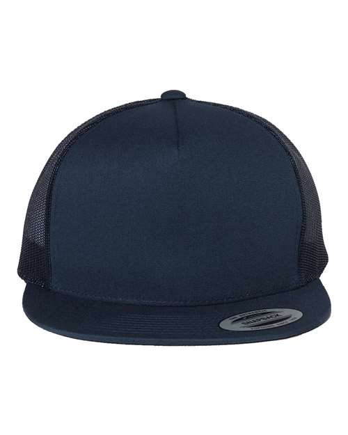 YP Classics Classic Five-Panel Trucker Cap - Navy