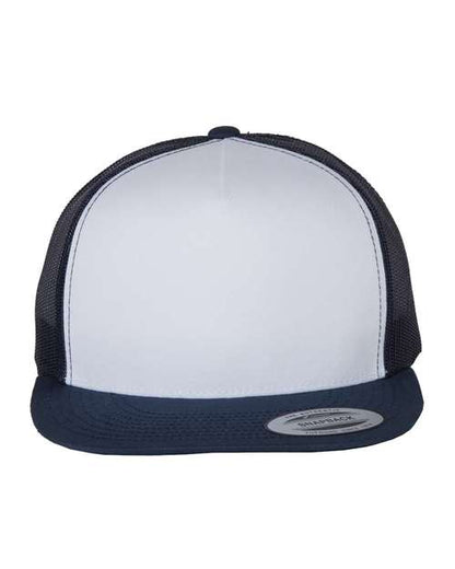 YP Classics Classic Five-Panel Trucker Cap - Navy/ White/ Navy