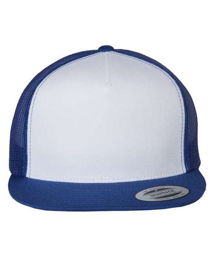 YP Classics Classic Five-Panel Trucker Cap - Royal/ White/ Royal