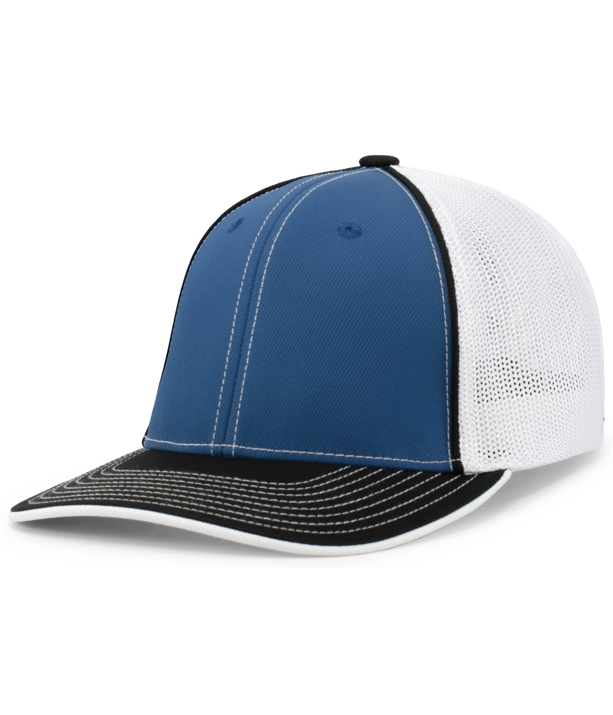 Pacific Headwear Trucker Flexfit Cap - ROYAL/WHITE/BLACK