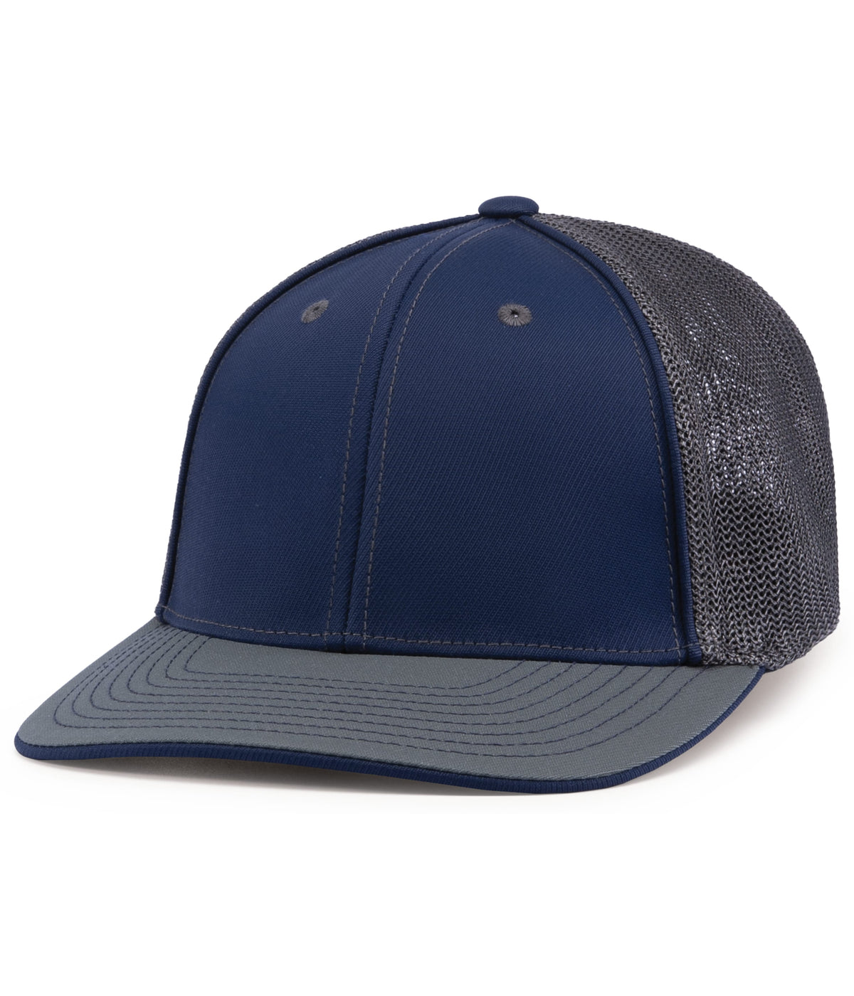 Pacific Headwear Trucker Flexfit Cap - NAVY/GRAPHITE/GRAPHITE