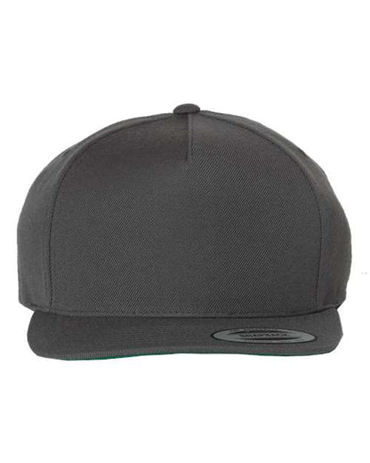 YP Classics Premium Five-Panel Snapback Cap - Dark Grey