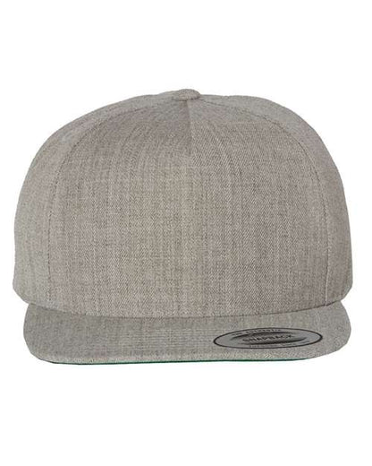 YP Classics Premium Five-Panel Snapback Cap - Heather Grey