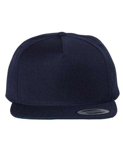 YP Classics Premium Five-Panel Snapback Cap - Navy
